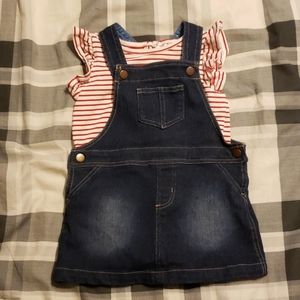 Baby girl denim skirtall set